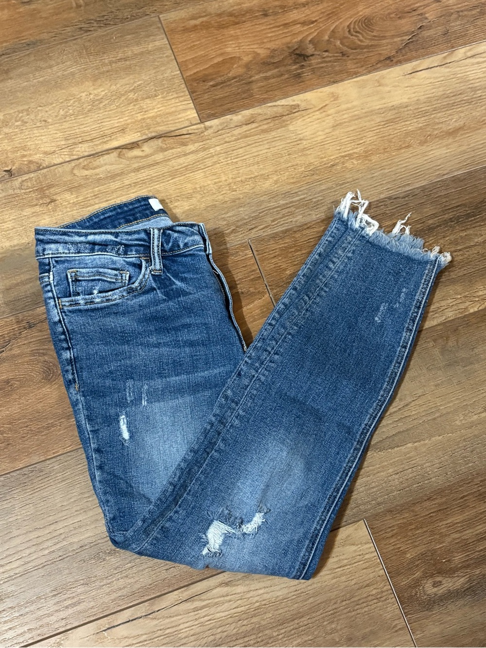Lovervet by Vervet medium wash straight cropped jeans